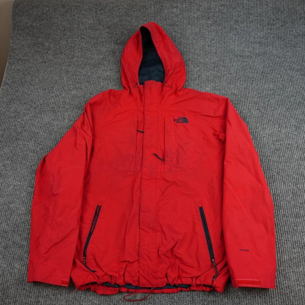 The North Face Jacket Mens Large Red DryVent Hooded Insulated Waterproof Ski